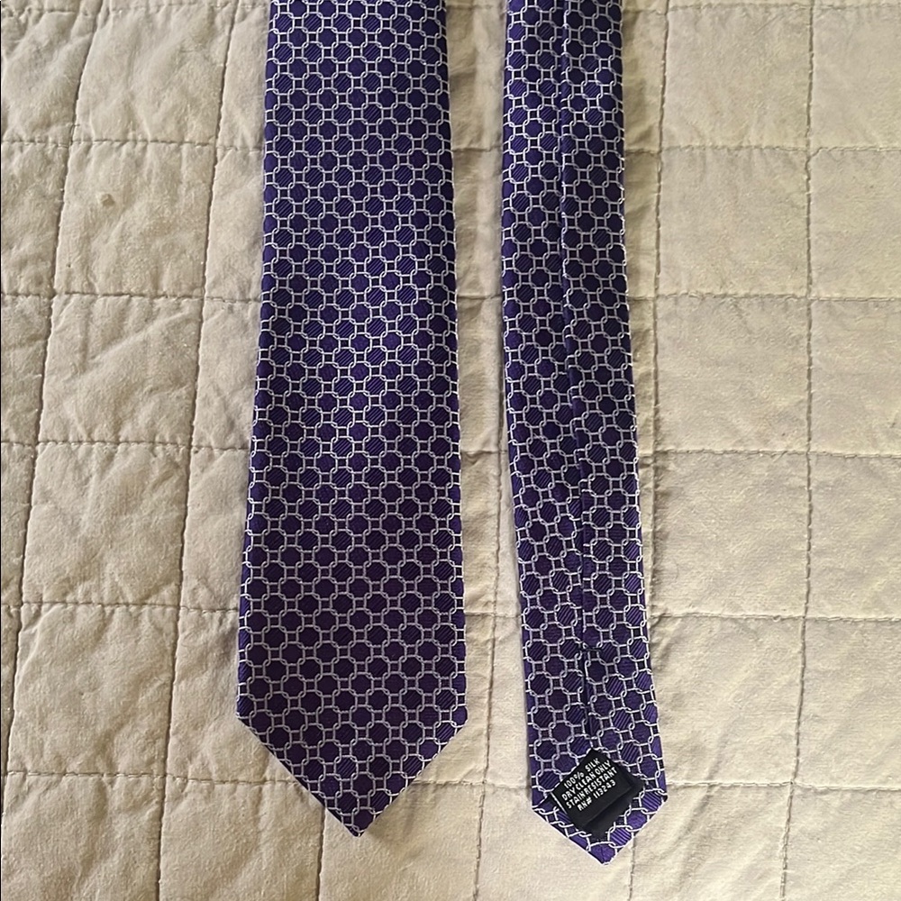 The Tie Bar Purple Geometric Tie